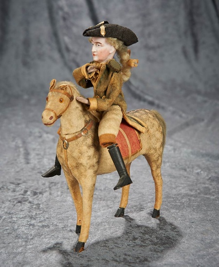 10" Rare German "George Washington Riding a Horse" as candy container. $1200/1500