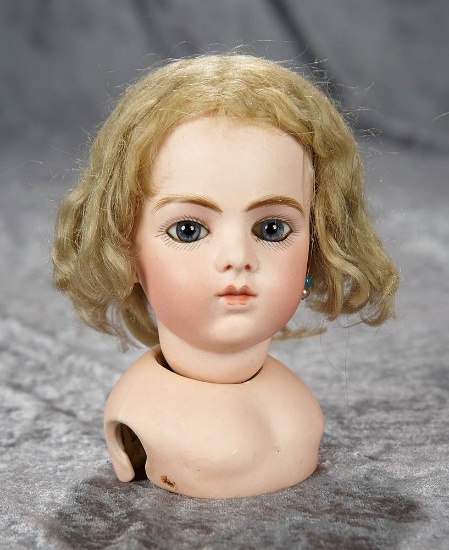 5" Beautiful French bisque bebe head and shoulderplate by Leon Casimir Bru, size 4. $5000/7500