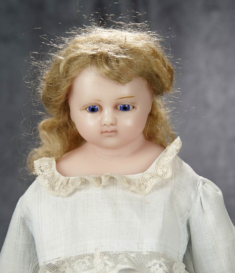 22" English poured wax child doll with original body. $700/1100
