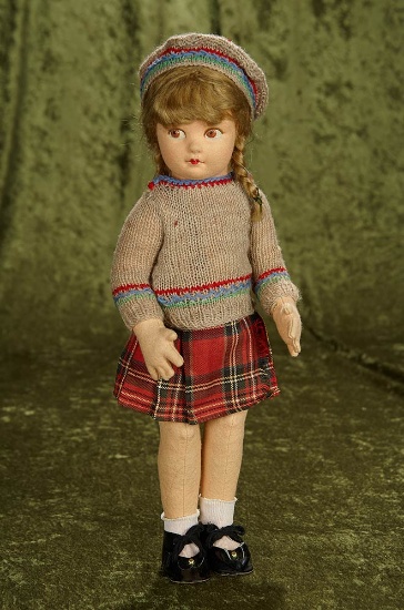 18" English cloth doll by Norah Wellings in Scottish costume. $300/500