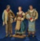 Fine Early Family Of Neopolitan Dolls in Original Costumes 1400/1800