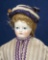 French Porcelain Poupee attributed to Blampoix with Lovely Antique Costume 2200/2800