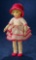 Extremely Rare Italian Felt Doll, Model 350, by Lenci with Fabulous Hat 3500/4500