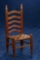 Doll's Wooden Ladder Back Chair with Rush Seat 300/500