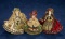Three German All-Bisque Dolls with Elaborate Folklore Costumes 300/500