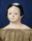 German Paper Mache Child Doll with Glass Eyes 600/900
