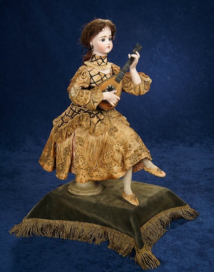 French Musical Automaton "Lady with Mandolin" by Leopold Lambert 6000/9500