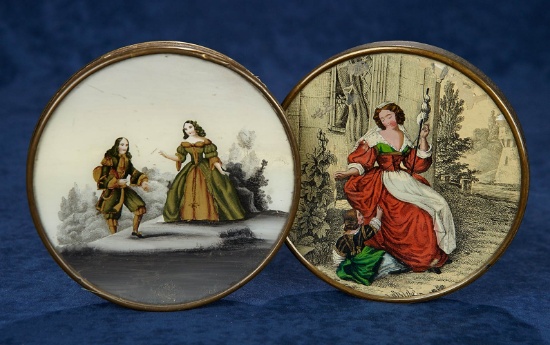 Two French Luxury Candy Container Boxes from Early 1800s 400/500