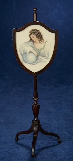 Mahogany Doll-Size Fire Screen 400/500