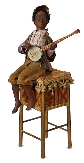French Musical Automaton "Smiling Black Lad with Banjo" by Vichy 7500/10,000