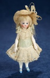 French All-Bisque Mignonette in Lovely Antique Costume 600/800