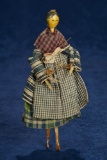 Grodnertal Wooden Doll with Yellow Comb 300/500