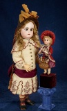 French Bisque Brown-Eyed Bebe by Rabery and Delphieu in Beautiful Dress 3000/4000