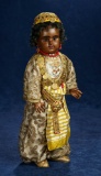 French Brown-Complexioned Bisque Bebe by Denamur in Original Exotic Costume 1200/1700