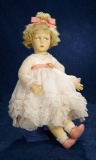 Large Italian Felt Character, Model 950, by Lenci in the Shirley Temple Style 1200/1500