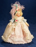 Italian Felt Miniature Doll in 18th Century Style Costume by Lenci 500/700