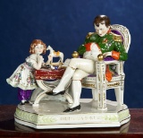 French Porcelain Vignette with Childhood Theme 500/800