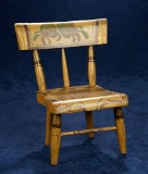 American Carved Wooden Child's Chair with Original Paint 300/500