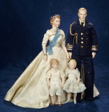American Bisque Portrait Dolls of Queen Elizabeth and Prince Phillip by Martha Thompson 800/1100