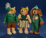 Three Costumed German Animal People by Steiff 500/800