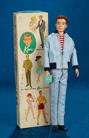 Ken with Rare Chestnut Flocked Hair in "The Yachtsman" Costume, Original Box 150/250