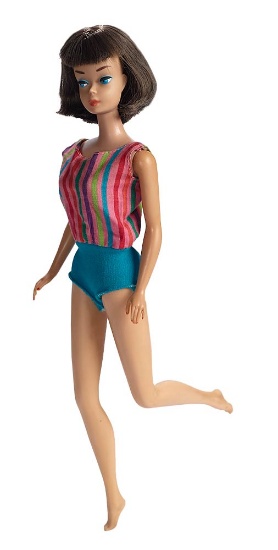 Brunette American Girl Barbie with Rare Long Hair in Original Swim Suit 250/400