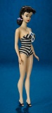 Brunette Ponytail Barbie, #3 issue, in Original Swimsuit 300/500