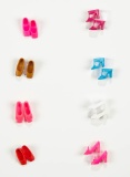 Eight Pairs of Shoes for Early Barbie Models by Mattel 50/80