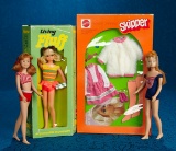 Skooter, Skipper and Living Fluff by Mattel, with Boxed Costumes 100/200