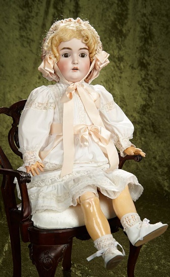 26" German bisque child, 171, by Kestner with original body and body finish. $400/500