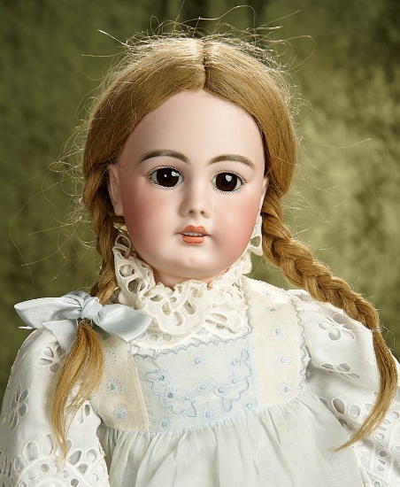 25" German bisque brown-eyed child, rare model 939, by Simon and Halbig. $800/1200