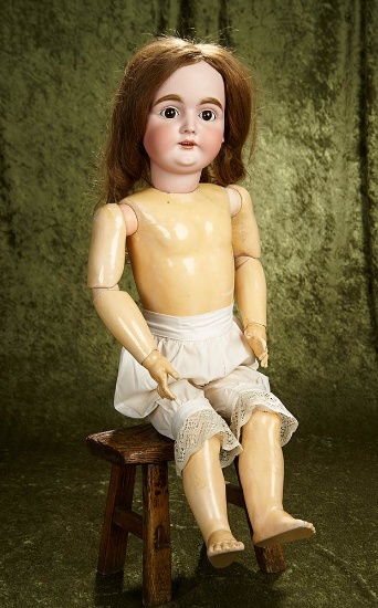 32" German bisque child,164, by Kestner with original signed Excelsior body. $500/700