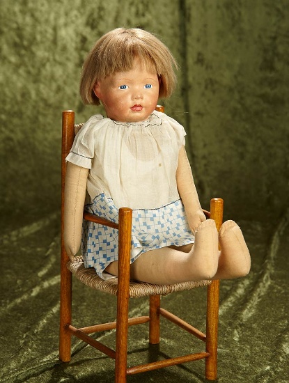 17" American cloth doll "Kamkins" in original costume. $800/1100
