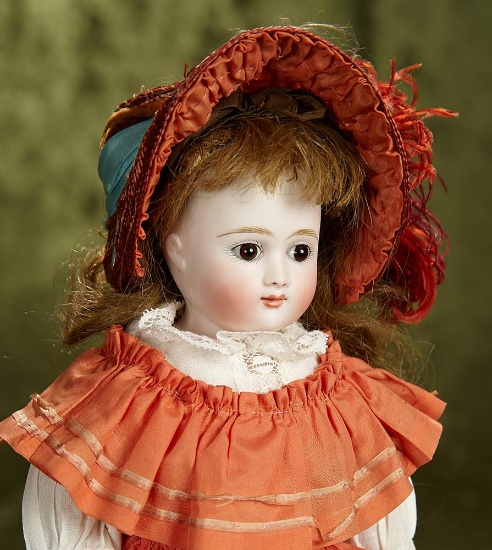 14" German bisque closed mouth doll by Kestner with dainty expression. $500/700