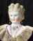 German Bisque Lady Doll with Fancily-Sculpted Bodice  600/900