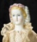 German Bisque Lady Doll with Sculpted Fancy Snood 800/1100