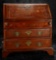 Superb Chippendale Mahogany Desk with Satinwood Marquetry and Cast Bronze Pulls 1600/2200