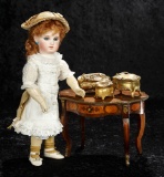 French Bisque Bebe, Early Period EJ, with Original Wooden Fully-Articulated Body 7500/9500