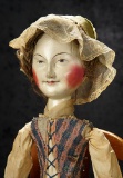 Grand English Wooden Doll in the Lord and Lady Clapham Genre 9000/15,000