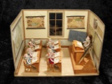 All-Original French Miniature School Room, Eight Pupils and Teacher 2200/3500