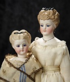 German Bisque Lady Doll with Sculpted Brown Hair by Simon and Halbig 1700/2100