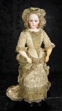 Beautiful French Bisque Poupee by Jumeau in Exhibition Size with Superb Original Gown 5500/7500