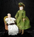 Rare French Doll with Laminated Cloth Body Attributed to Designs of Brouillet-Cacheleux 4000/5500