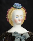 Rare German Bisque Lady Doll with 