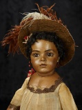 Very Rare French Bisque Bebe by Leon Casimir Bru with Luminous Brown Complexion 18,000/28,000
