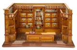 German Wooden Doll House Store with Unusual Display Rack by Christian Hacker 1800/2700