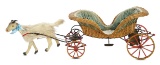 Superb Early French Mechanical Goat Cart with Silk Fitted Interior 4000/5000