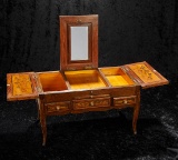 19th Century Satinwood Toilette Table with Inlay Designs 600/900