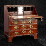 Early Mahogany Chippendale Style Slant-Top Desk  1200/1600