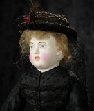 Rare and Mysterious French Bisque Portrait Poupee  6000/8000